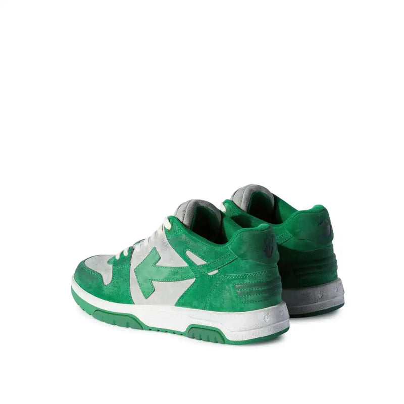 Off-White Out Of Office Vintage Suede Grey Green - DRIP DOS ARTISTAS 